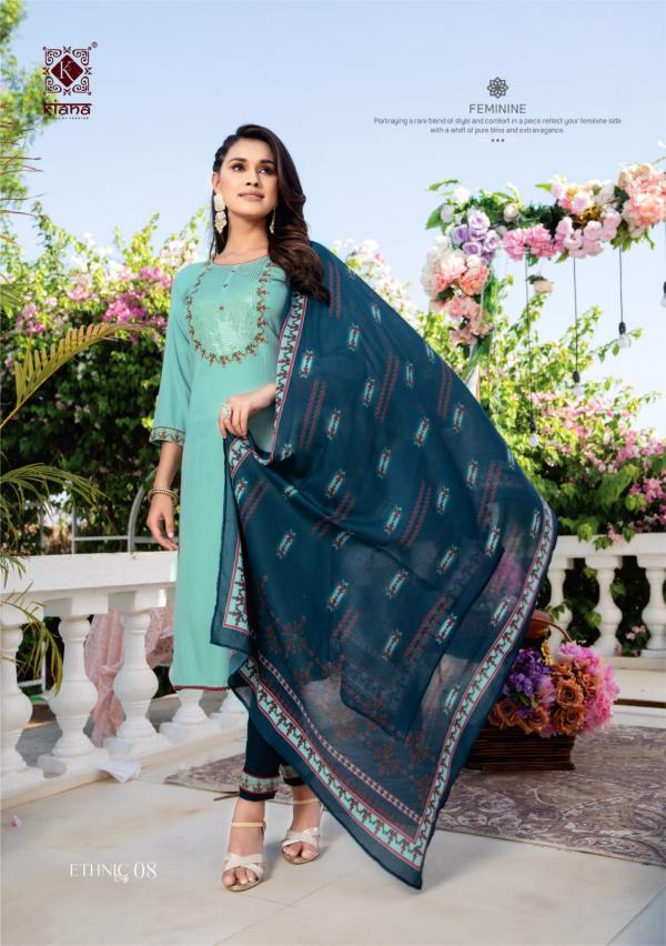 Kiana Ethnic city Viscose Embroidery Designer Readymade Suit